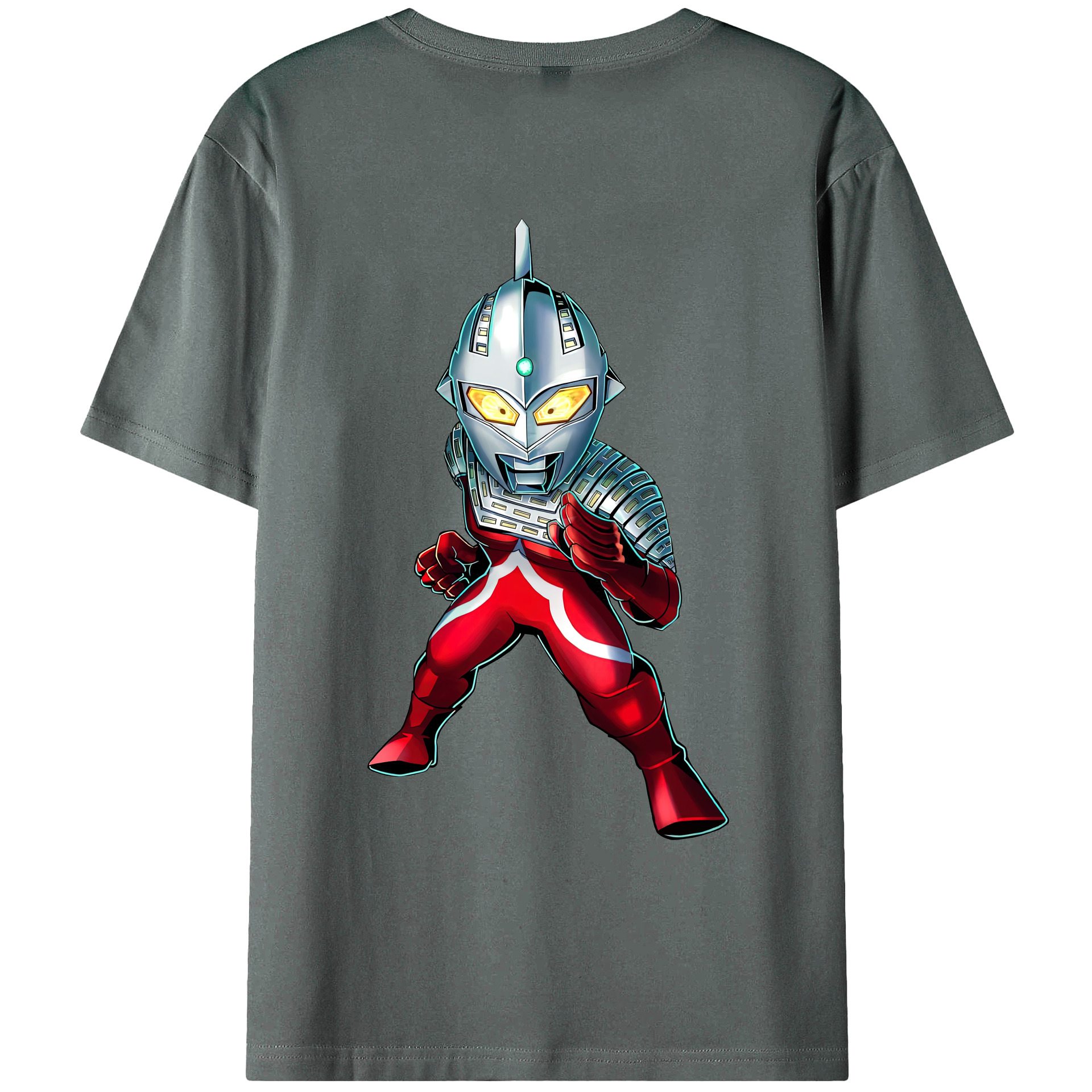 （画像用） ウルトラマン Ultraman 綿100％ メンズ半袖Tシャツ（バックプリント） 通気性
